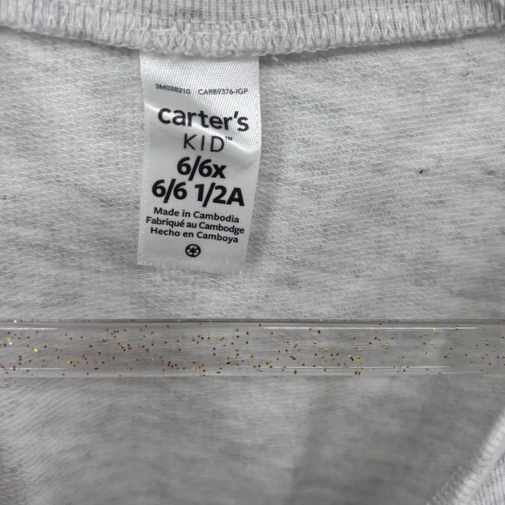 Carters Kids Gray Graphic Sweatshirt Future's So Bright Pullover‎ Size 6/6X